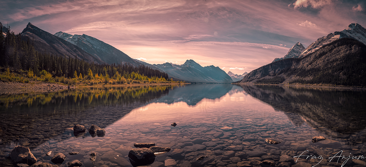 Panorama of Spray Lakes on Smith-Dorrien Trail by Fraz Anjum ©